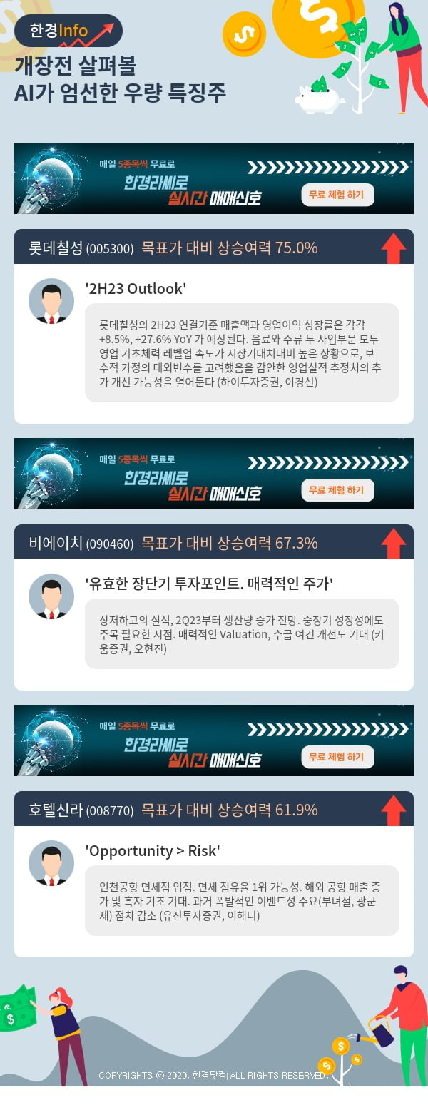 개장전 살펴볼 AI가 엄선한 우량 특징주