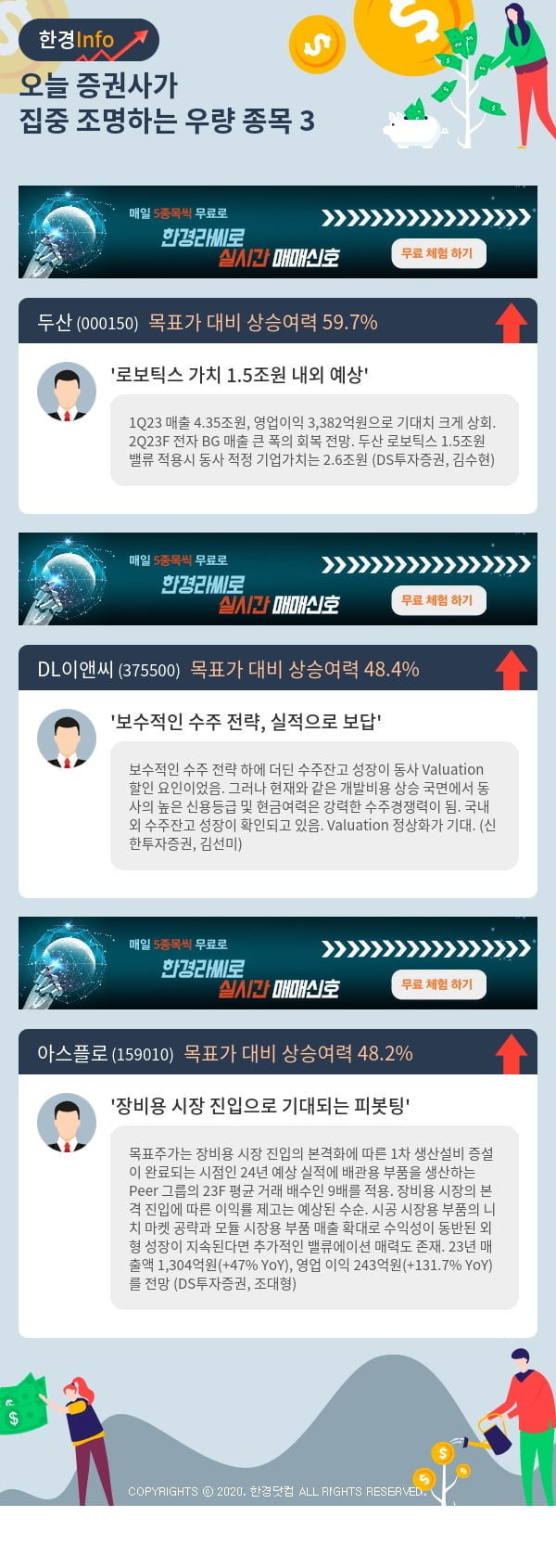 오늘 증권사가 집중 조명하는 우량 종목 3