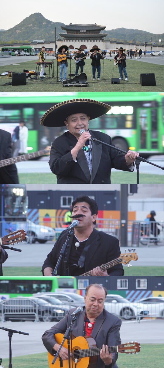 '어서와' 멕시코 음악가들, 광화문 버스킹 포착…韓 트로트도 섭렵