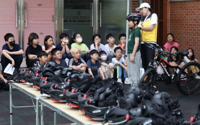 [포토] '찾아가는 자전거 타기 안전교실'