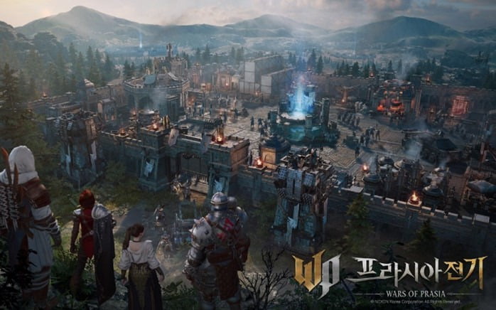 넥슨의 MMORPG 게임인 '프라시아 전기' 속 공성전 콘텐츠인 거점의 모습.  /넥슨 제공