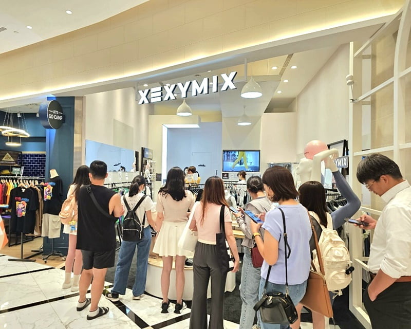 젝시믹스가 연 대만 브리즈 난샨 백화점 팝업 매장 운영 당시 풍경, 사진=브랜드엑스코퍼레이션 