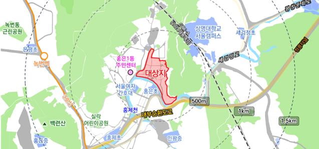 서대문구 홍은동 8-400 일대 신속통합기획 대상지 / 서울시 제공