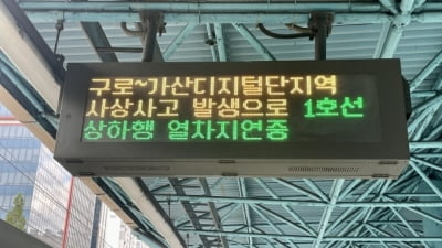 서울지하철 1호선 선로서 사망사고 발생…열차 지연