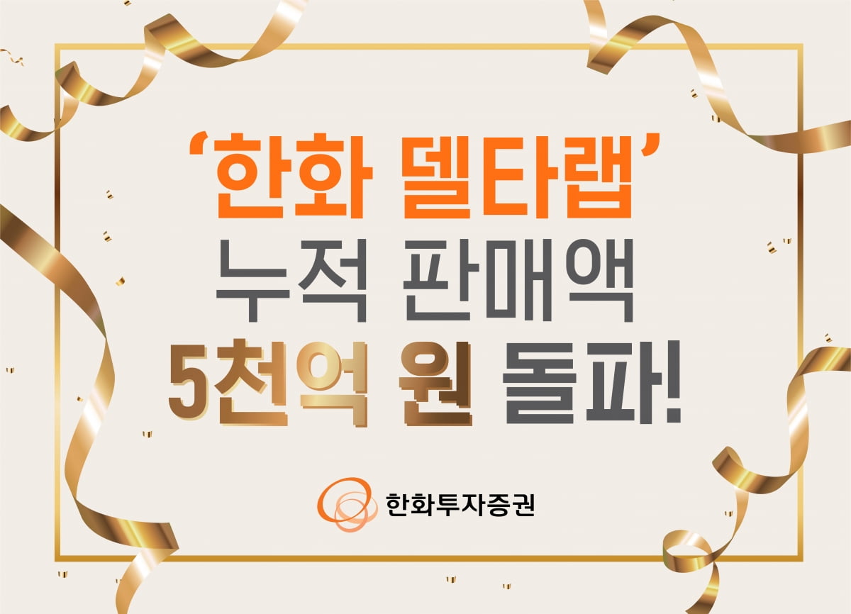 한화투자증권, 델타랩 누적 판매액 5000억원 돌파