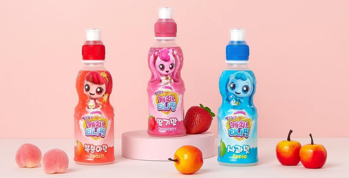 웅진식품은 '캐치! 티니핑' 어린이 음료 5종 판매량이 출시 한 달 만에 100만병을 돌파했다고 26일 밝혔다. 사진=웅진식품