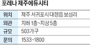 포레나 제주에듀시티, 제주영어교육도시 인근…중대형 구성