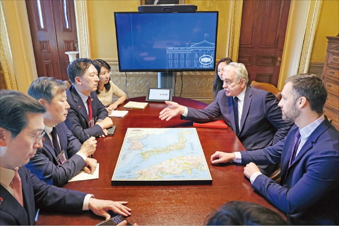 [포토] 美 백악관서 北 ICBM 브리핑 받는 김기현