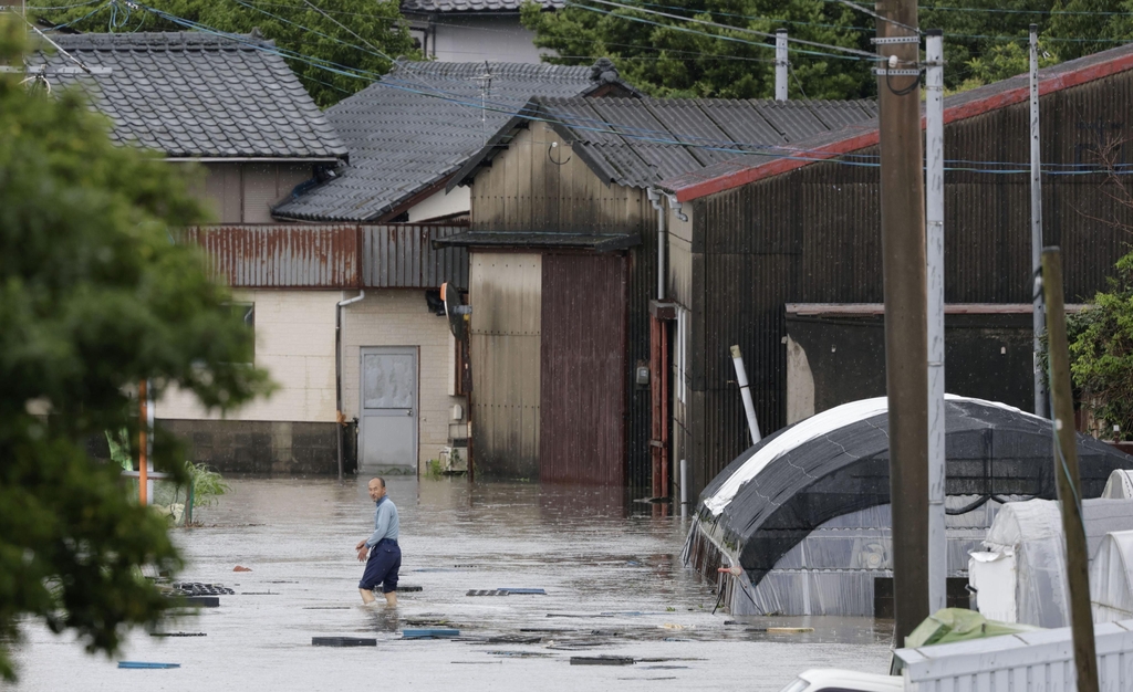 일본, 후쿠오카·오이타현에 호우 특별경보…1명 사망(종합)