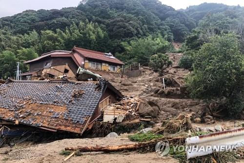 일본 이틀전 규슈지역 폭우 피해로 7명 사망…2명 실종