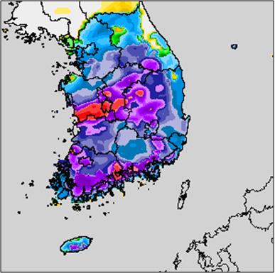 충청-전북-경북북부내륙에 모레까지 최대 300㎜ 이상 더 내린다