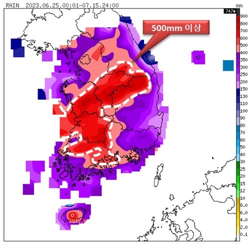 사흘간 570mm…한달 내릴 장맛비가 한꺼번에 쏟아졌다(종합)