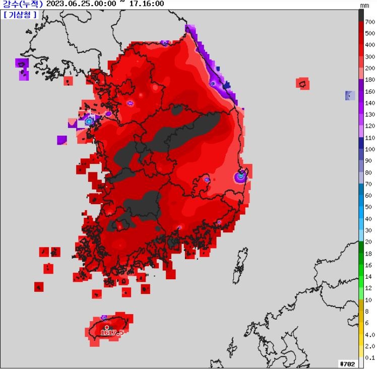 전국에 내린 장맛비 511.7㎜…이미 51년 새 8위