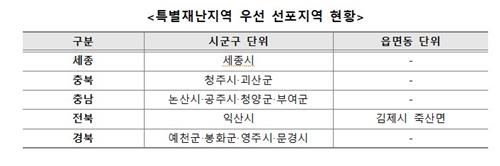 尹, 예천·공주·논산·청주·익산 등 13곳 특별재난지역 선포(종합)