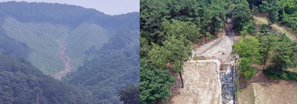 [현장] "마을 절단날뻔" 사방댐 덕 산사태 피한 청주 비상리