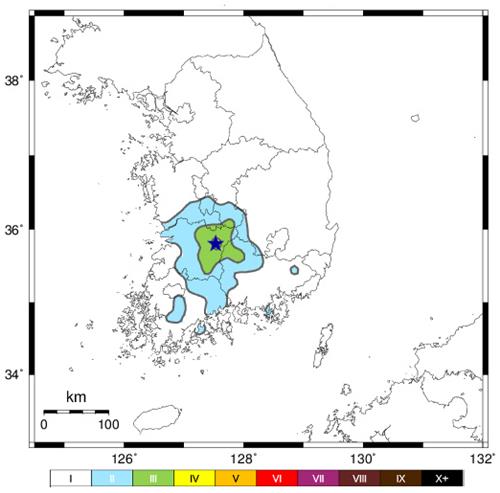 전북 장수군서 규모 3.5 지진…전국에 긴급재난문자(종합)