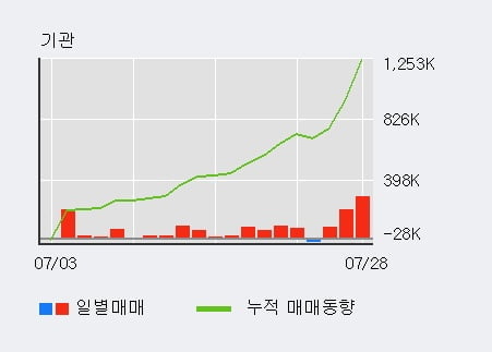 '드림텍' 52주 신고가 경신, 전일 기관 대량 순매수