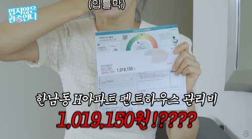 [종합]이지혜, 한남동 초호화 펜트하우스 공개 "관리비만 100만원↑,연 저축액 3억"