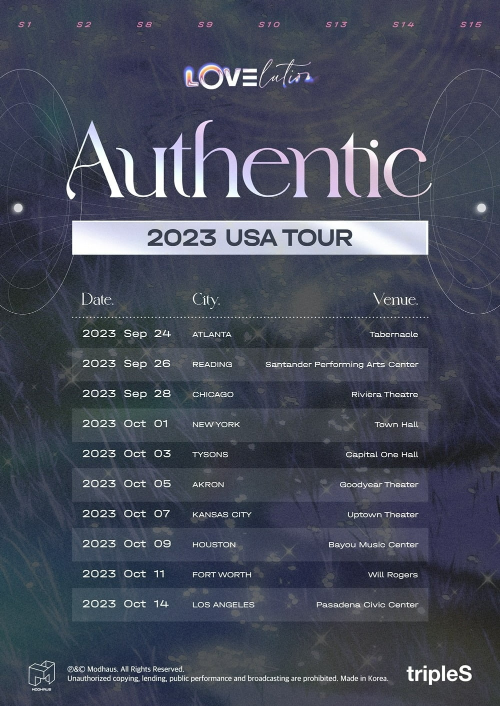 Triple S Lovetion begins their first world tour in 10 cities in the US