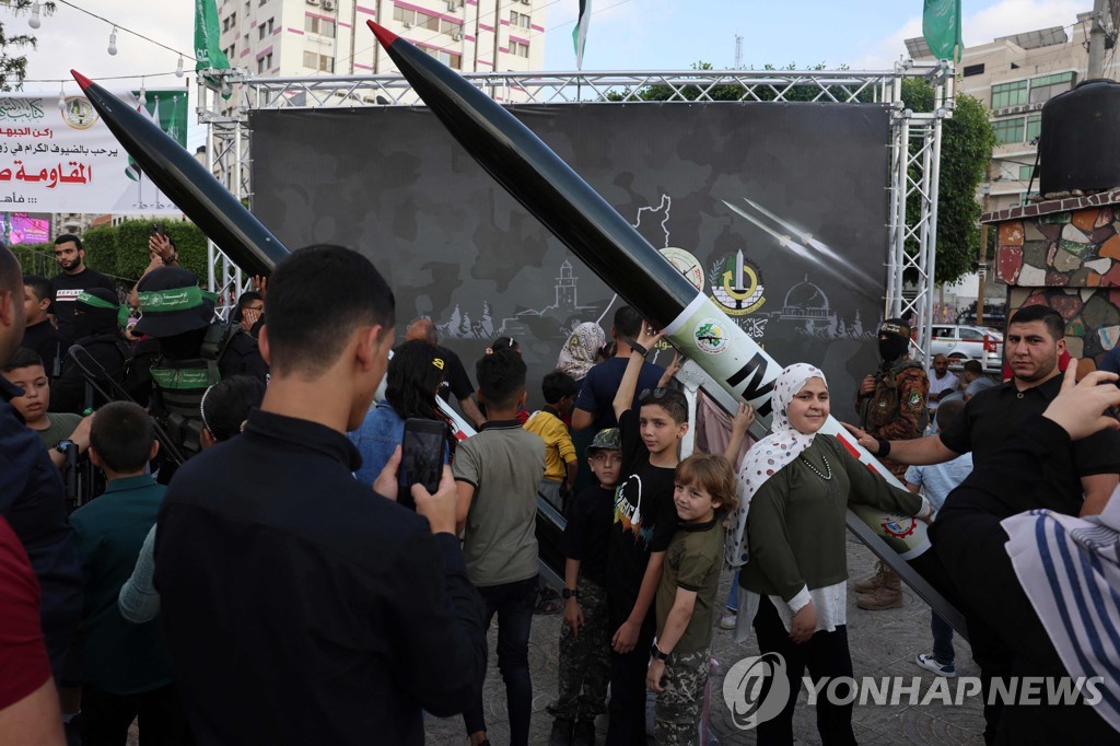 팔레스타인 하마스, 이례적 '무기 전시회'…"저항 정신 기념"