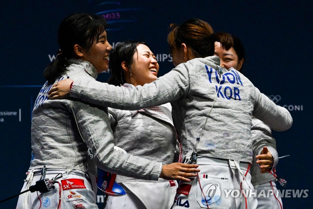 한국 펜싱 여자 사브르, 우크라 꺾고 세계선수권 단체전 동메달