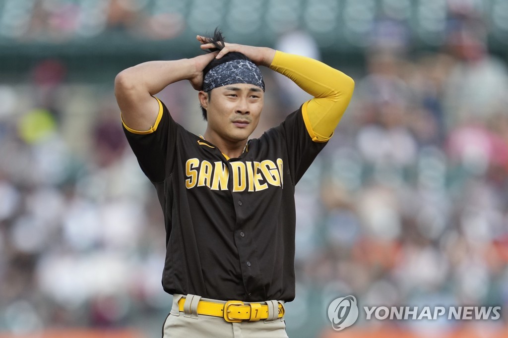 김하성, MLB 디트로이트전서 홈런 도둑맞은 뒤 행운의 2루타