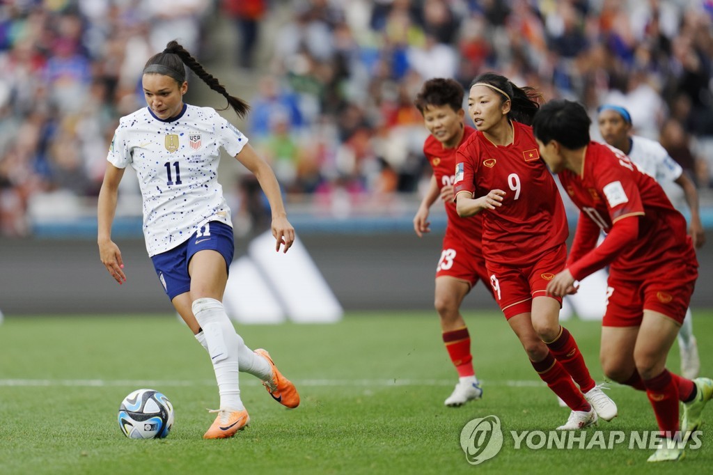 [여자월드컵] 일본, 잠비아에 5-0 대승…미국도 베트남 3-0 완파