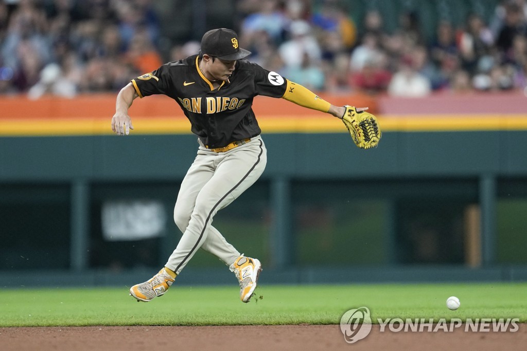 김하성, MLB 한 시즌 최다 '12호' 홈런…한 경기 최다 5출루(종합)