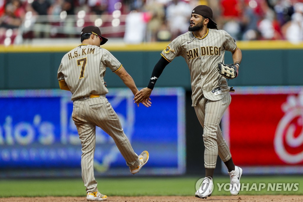 김하성 1안타 2득점…MLB 샌디에이고, 신시내티에 대승