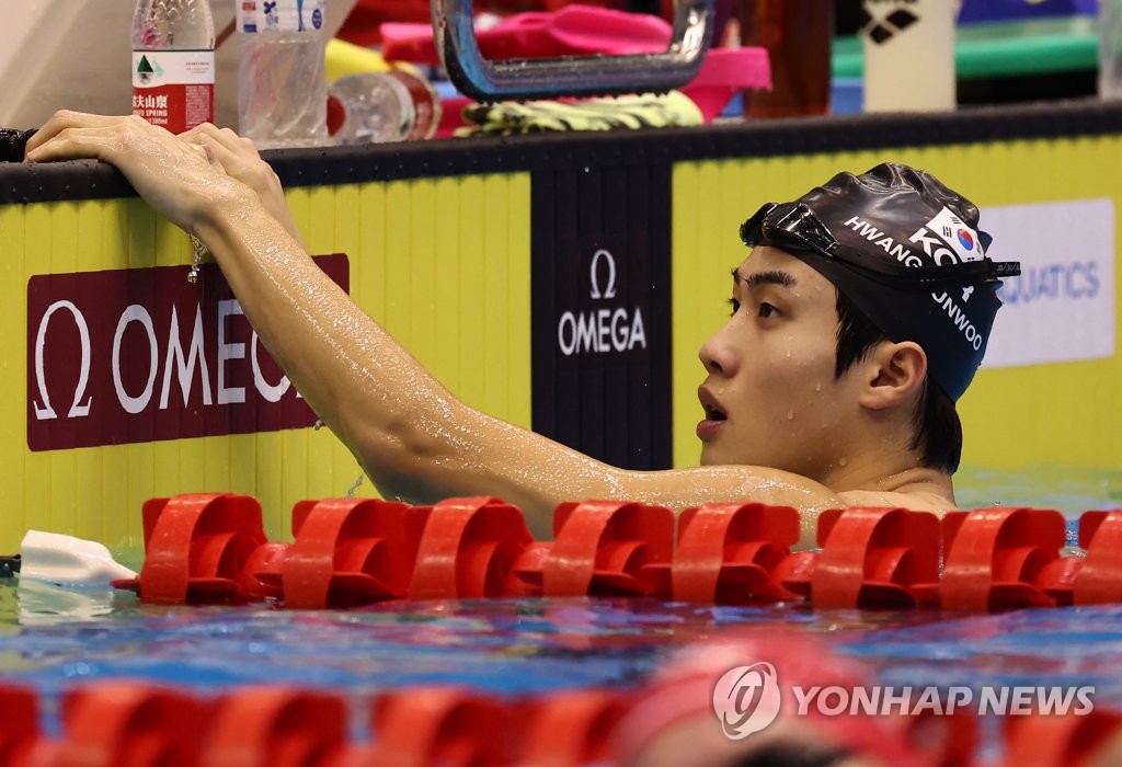 수영매체 "황선우 세계선수권 자유형 200ｍ 2위…포포비치 우승"