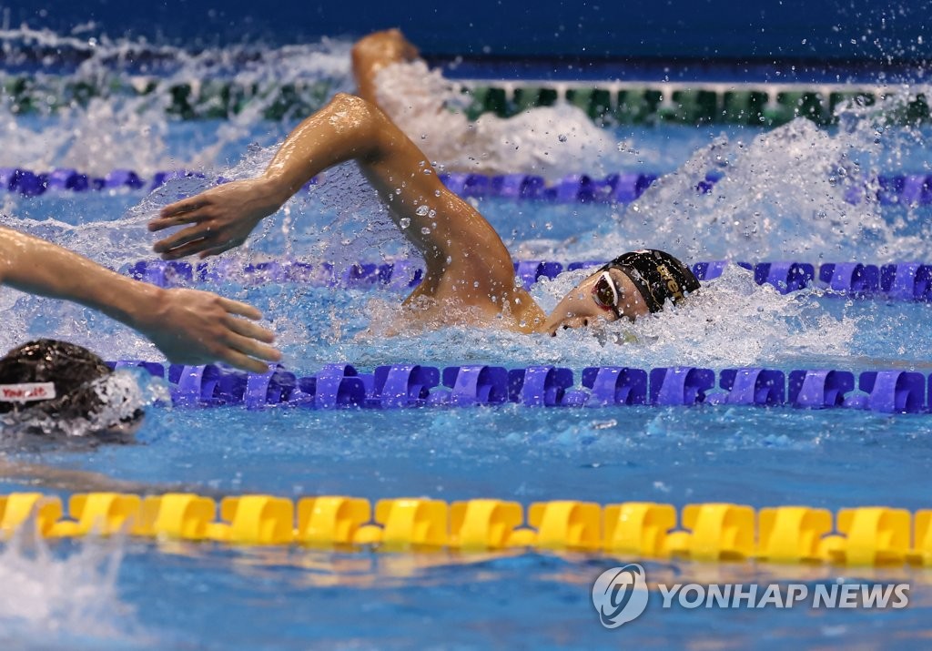 김우민, 세계선수권 남자 자유형 400ｍ 결승 3분43초92로 5위