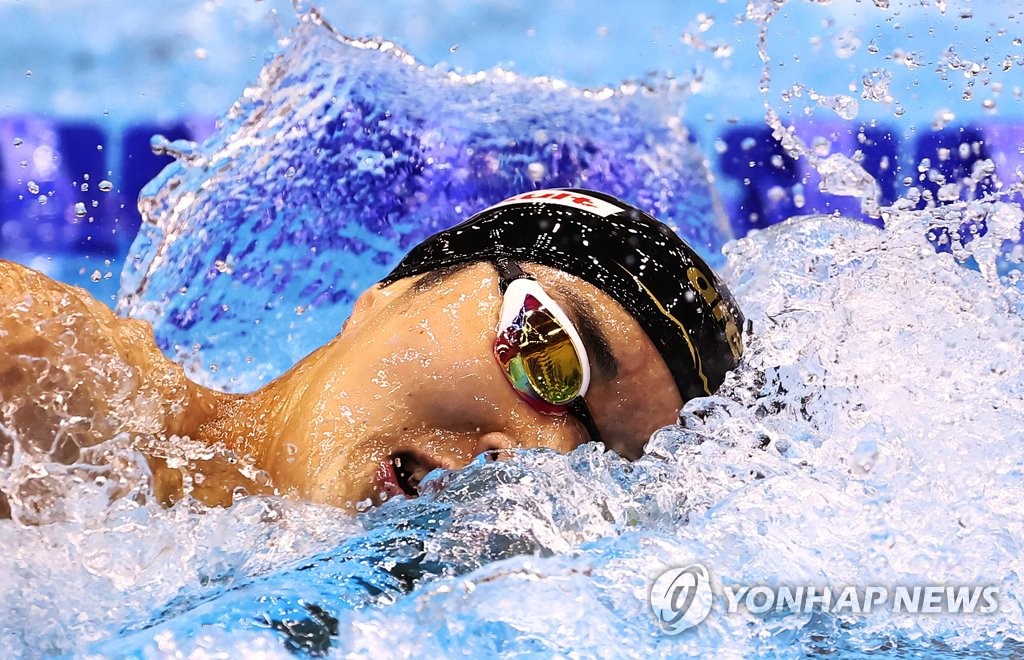 자유형 400ｍ 세계무대 경쟁력 확인 김우민…아시아엔 적수 없다