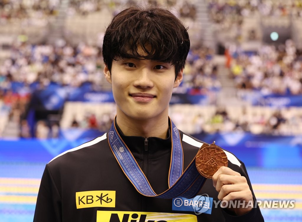 황선우, 자유형 200ｍ 한국新…세계선수권 2회 연속 메달 새역사(종합2보)
