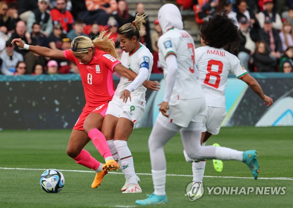 한국 여자축구, 모로코에도 져 2연패…16강 가능성 '매우 희박'