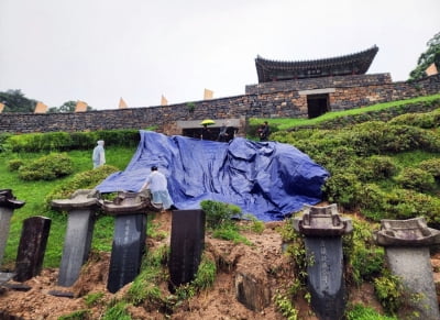 폭우에 '세계유산' 공산성 성벽 유실…문화유산 피해 속출