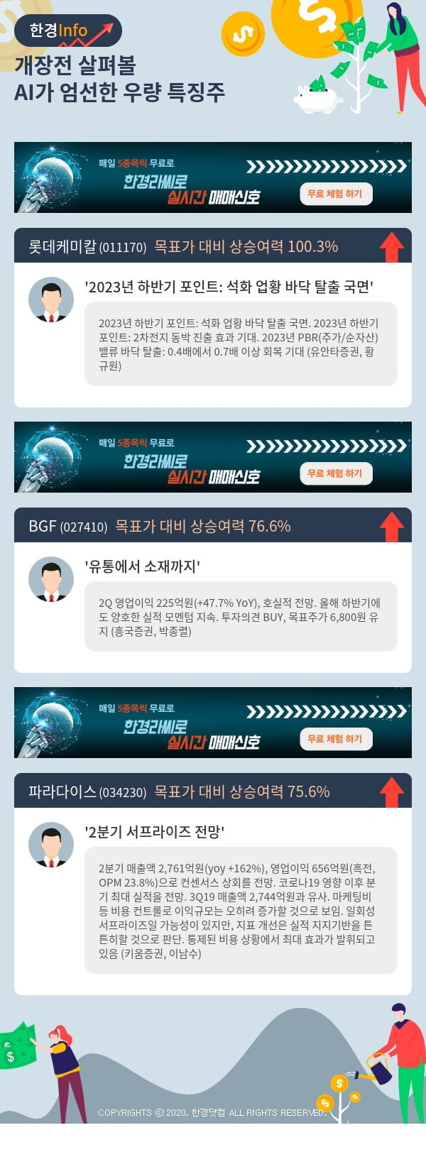 개장전 살펴볼 AI가 엄선한 우량 특징주