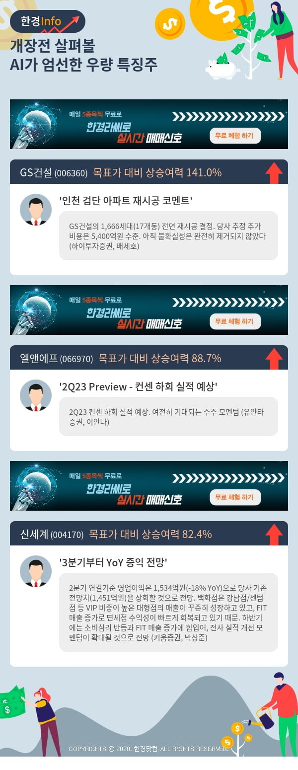 개장전 살펴볼 AI가 엄선한 우량 특징주