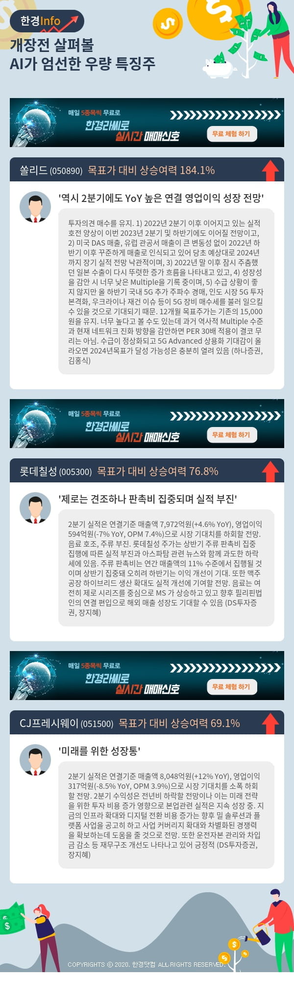 개장전 살펴볼 AI가 엄선한 우량 특징주