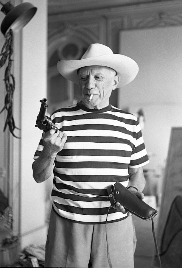 Pablo Picasso shot by Robert Doisneau, circa 1952.
