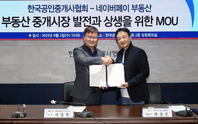 한국공인중개사협회, 네이버페이 부동산과 업무협약 체결