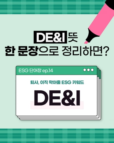 [ESG 단어장] DE&I