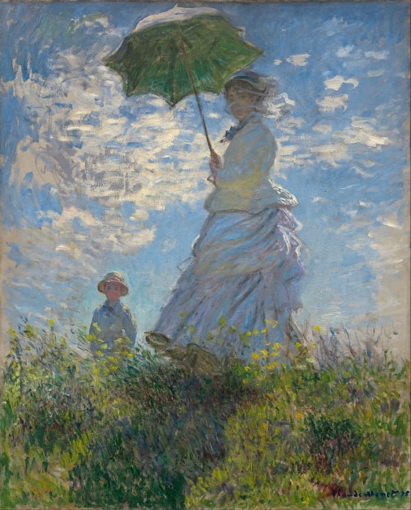 '파라솔을 든 여자'(1875). 워싱턴 내셔널갤러리 소장