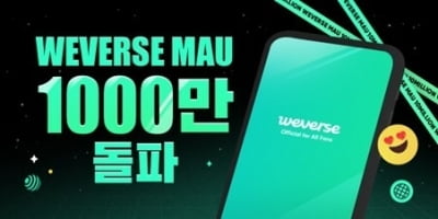 팬덤 플랫폼 위버스, MAU 1000만명 돌파