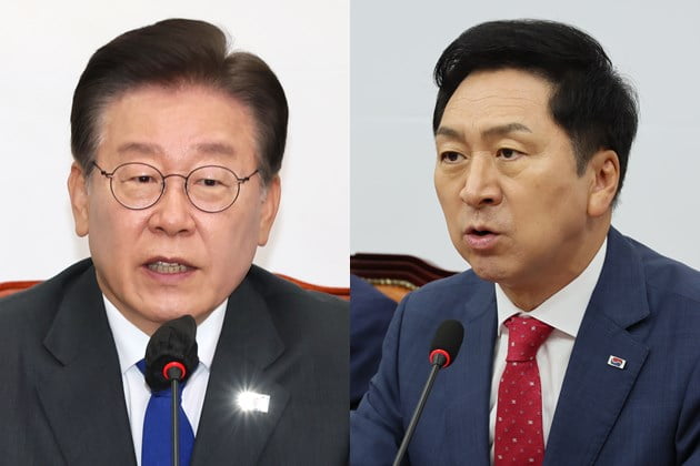 이재명 더불어민주당 대표(왼쪽)와 김기현 국민의힘 대표. /사진=연합뉴스