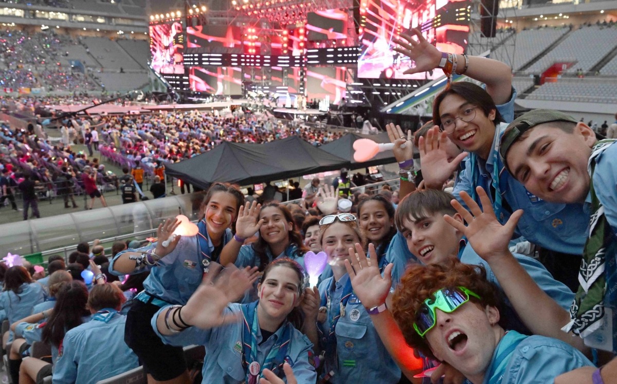 140개국 4만여 명의 스카우트 대원들이 11일 서울상암월드컵경기장에서 K팝 슈퍼라이브 콘서트를 즐기고 있다./사진공동취재단
