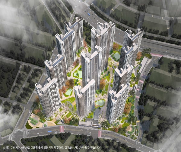 대전 둔산신도시에 공급될 '둔산 자이 아이파크'의 모습.           GS건설