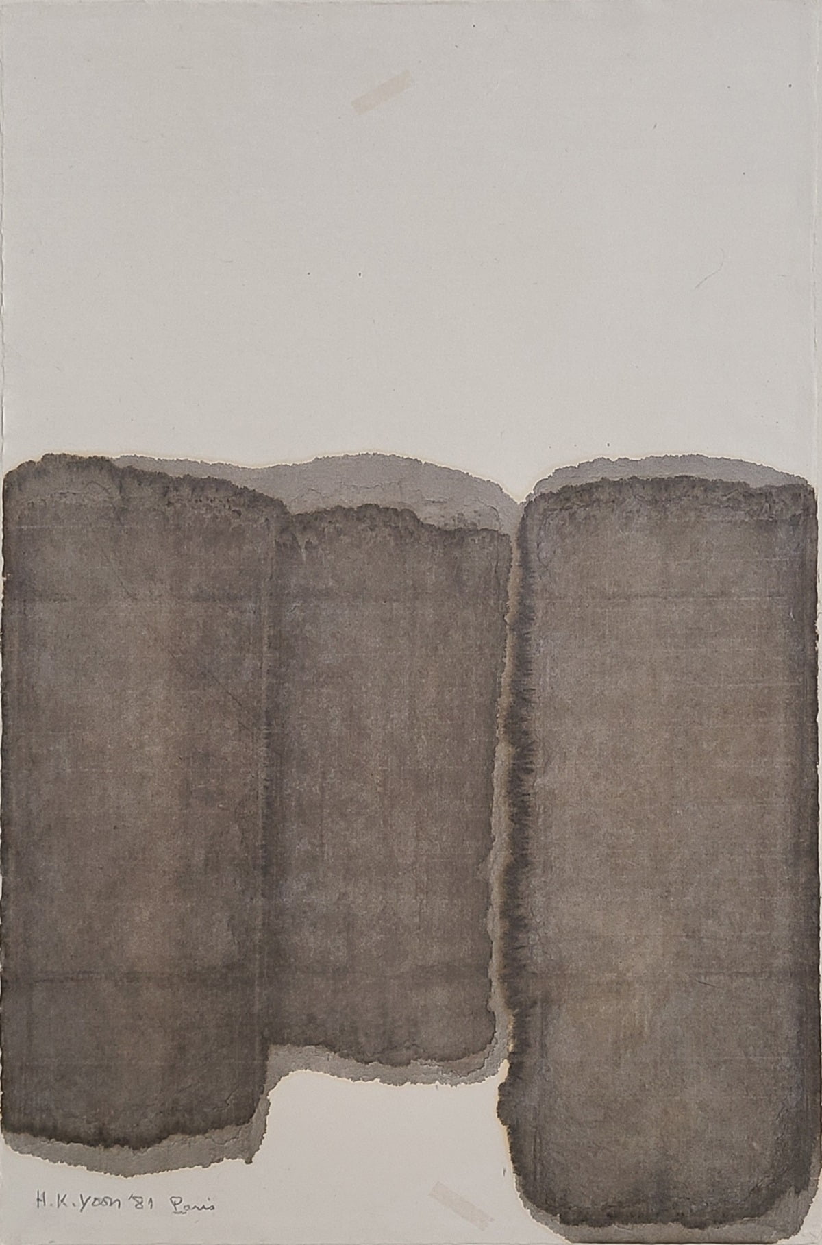 갤러리 BHAK가 출품하는 윤형근의 'Burnt Umber'(1981).