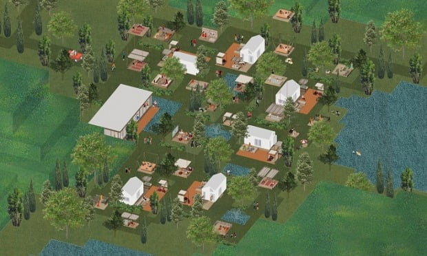 간삼건축이 2023 공간디자인페어에서 공개 예정인 ‘Tiny Resort’ 컨셉 이미지 / 사진제공=간삼건축