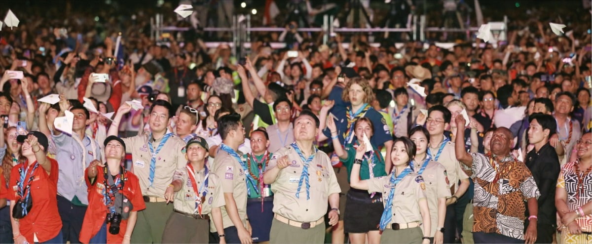 [포토] “세계 청소년들의 희망 담아”…잼버리 개영식  