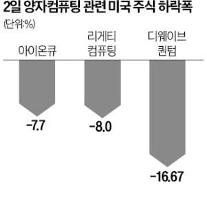 질주하던 아이온큐 급락 마감…美 양자컴 종목 '롤러코스터'